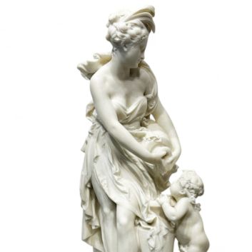 Albert-Ernest CARRIER-BELLEUSE (1824-1887) La Source, circa 1870, marbre blanc