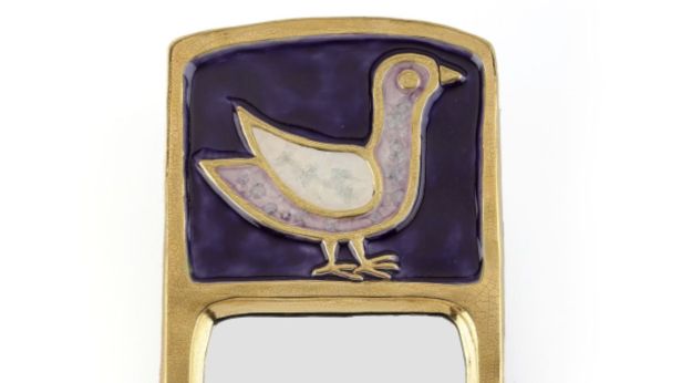 MITHÉ ESPELT (1923-2020), Miroir mural, modèle Stèle, circa 1965