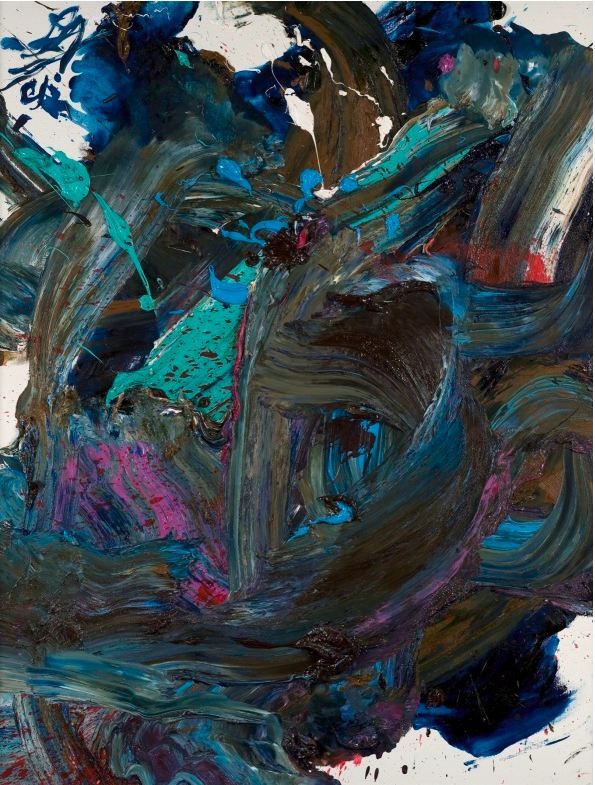 Kazuo Shiraga, huile sur toile