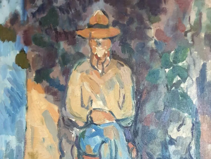 D'après Cézanne, huile sur toile