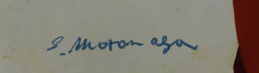 Signature de Sadamasa Motonaga