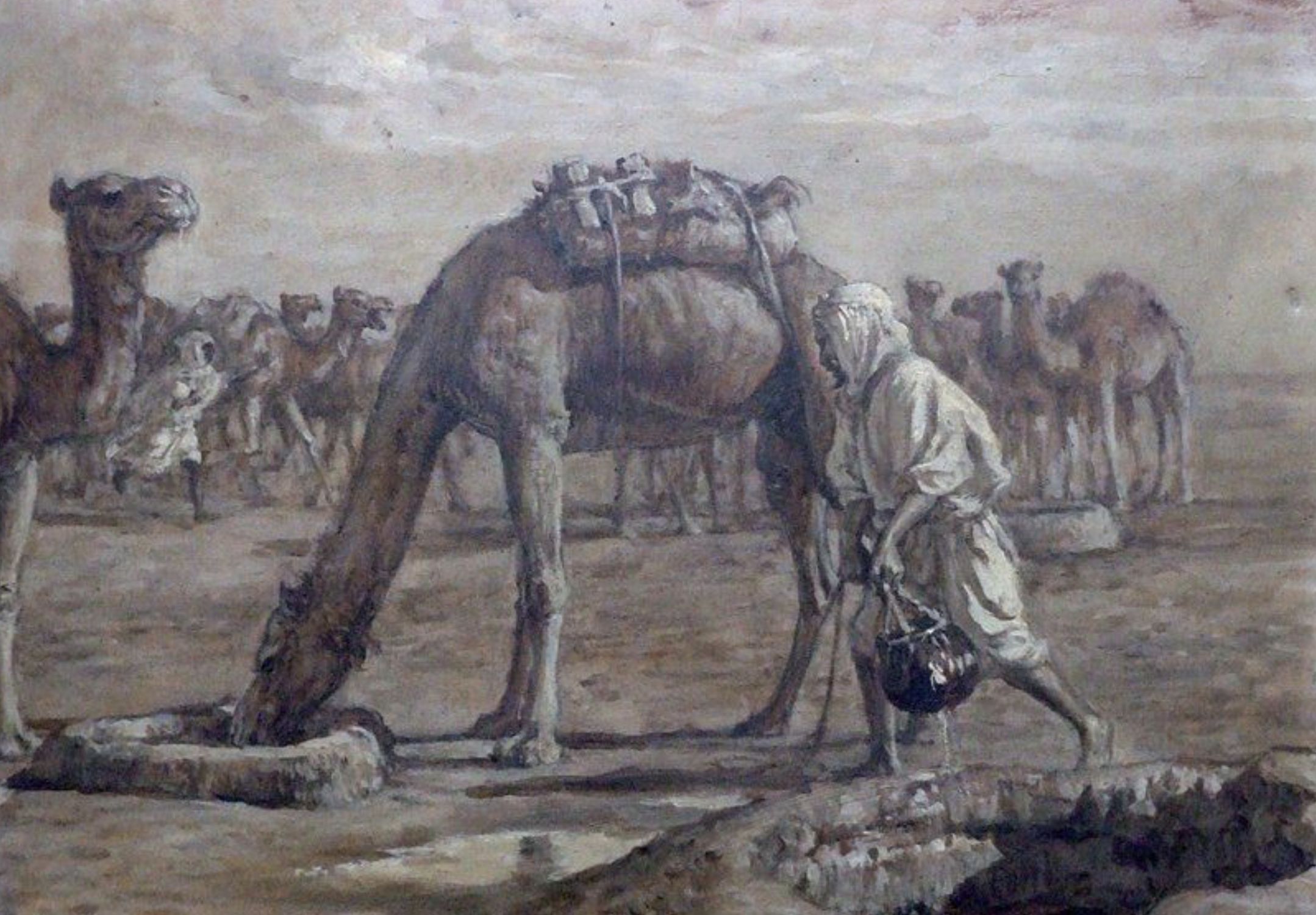 Étienne Dinet, huile sur toile