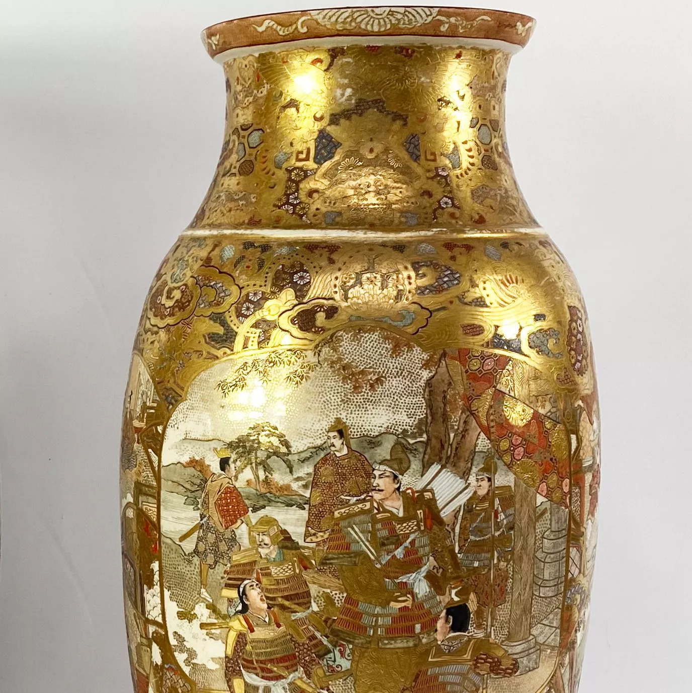 Vase Satsuma en porcelaine, XIX&egrave;me