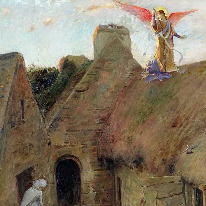Merson, L'Annonciation, peinture à l'huile