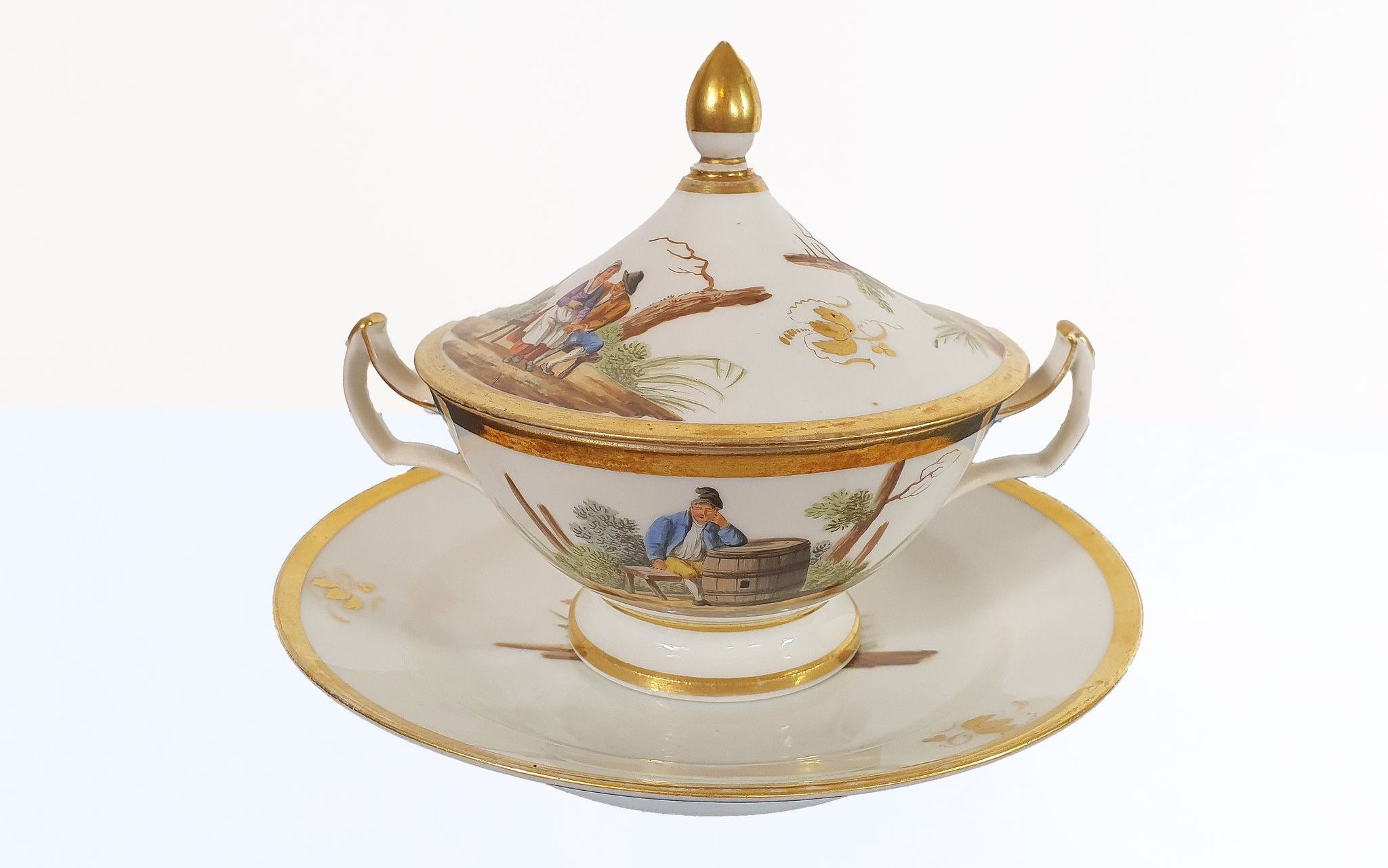 Partie d'un service à thé en porcelaine de Meissen