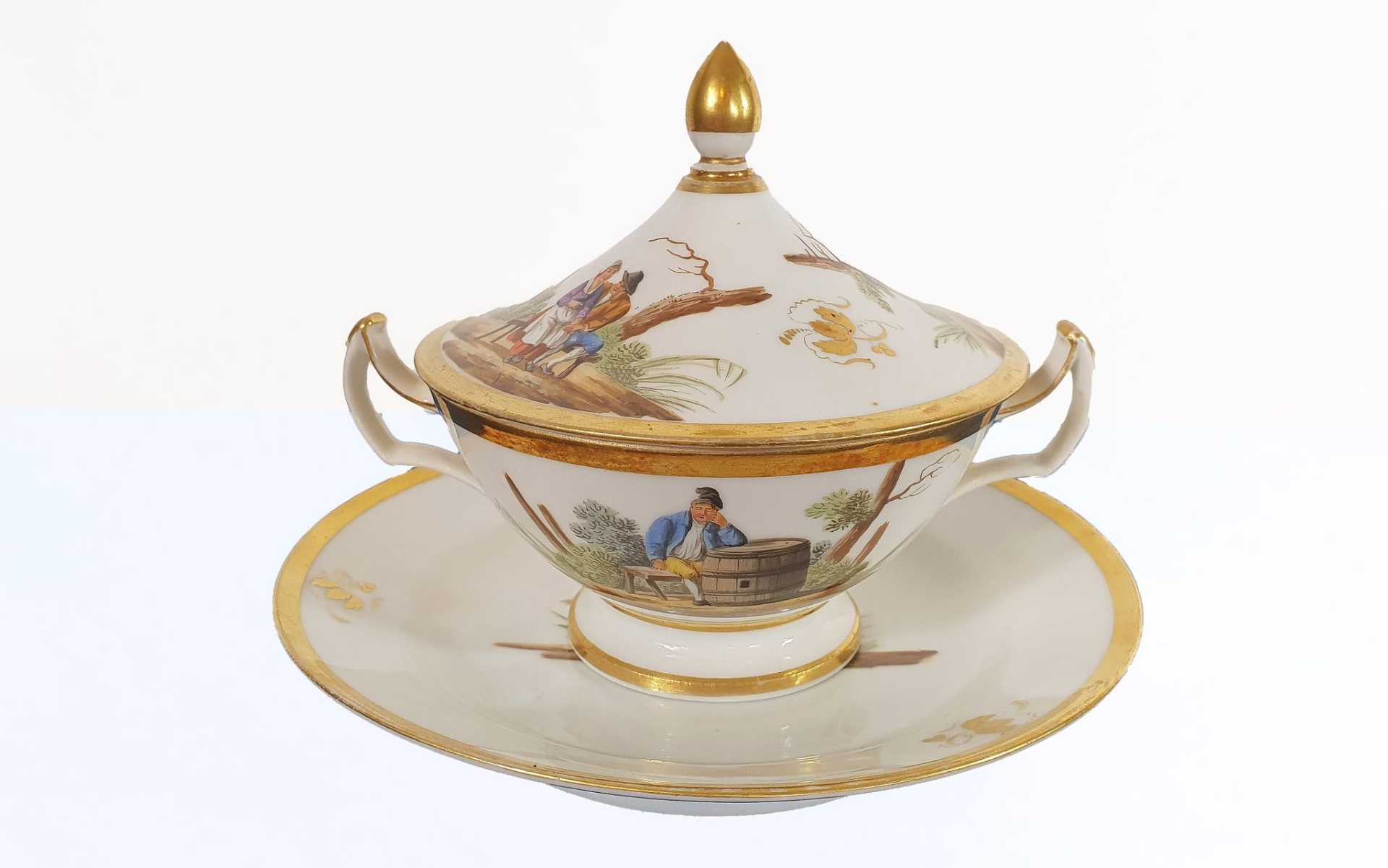 Partie d'un service à thé en porcelaine de Meissen