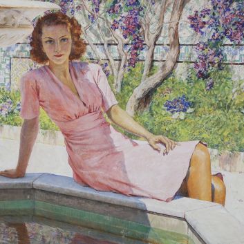 Alexandre ROUBTZOFF (1884-1949), Portrait de Marie-Madeleine Leroy, huile sur toile