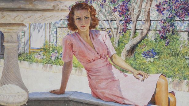 Alexandre ROUBTZOFF (1884-1949), Portrait de Marie-Madeleine Leroy, huile sur toile