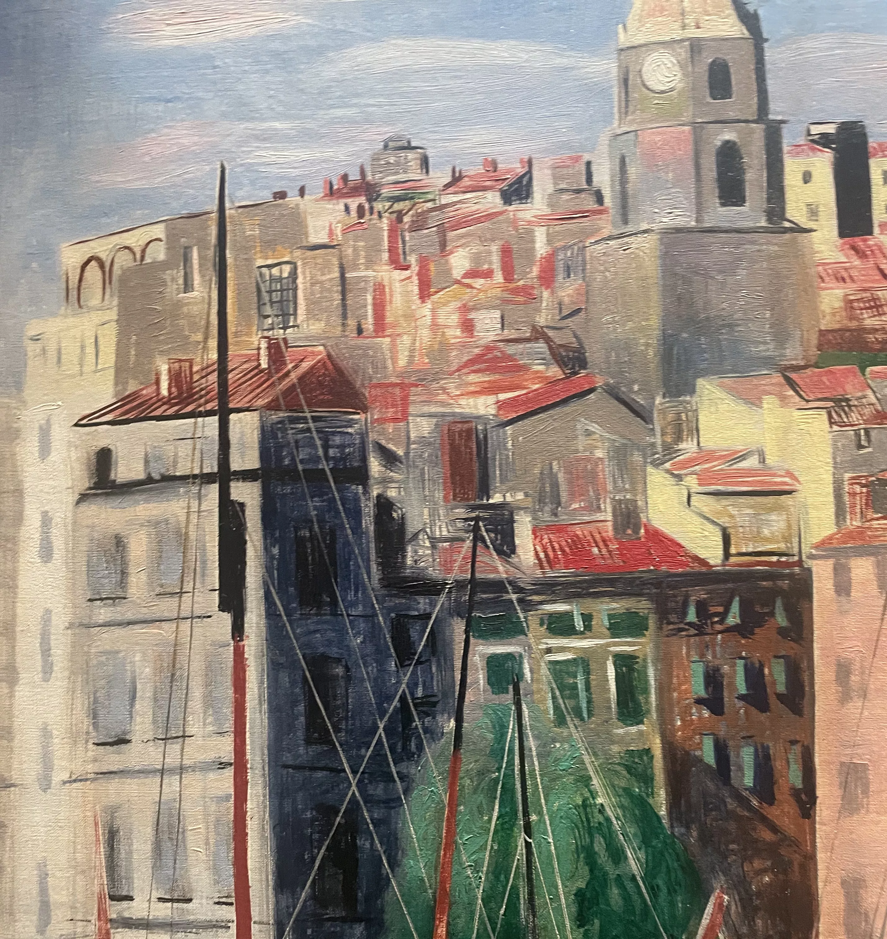 Kisling, huile sur toile, d&eacute;tail
