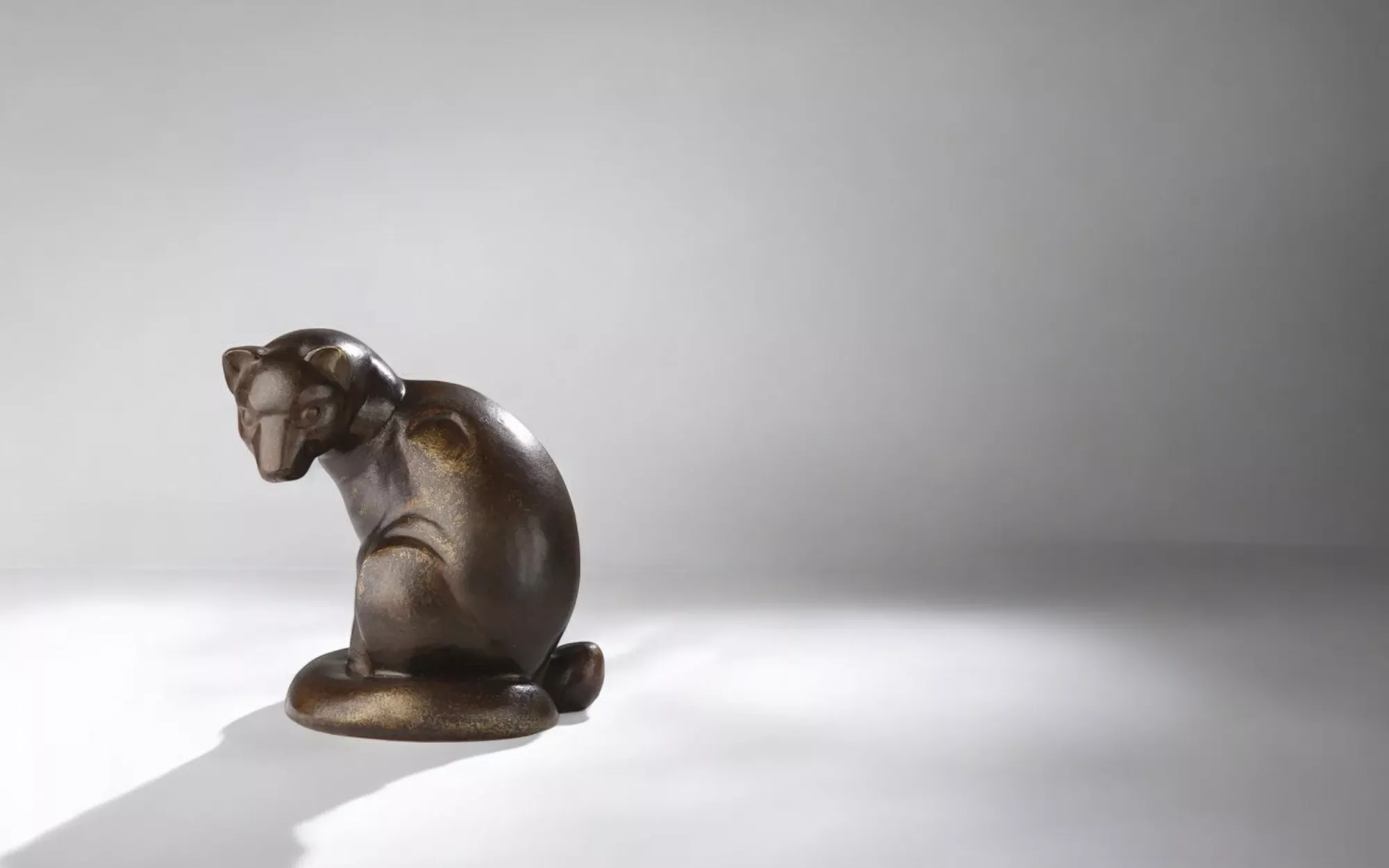 Gaston Le Bourgeois, panth&egrave;re en bronze