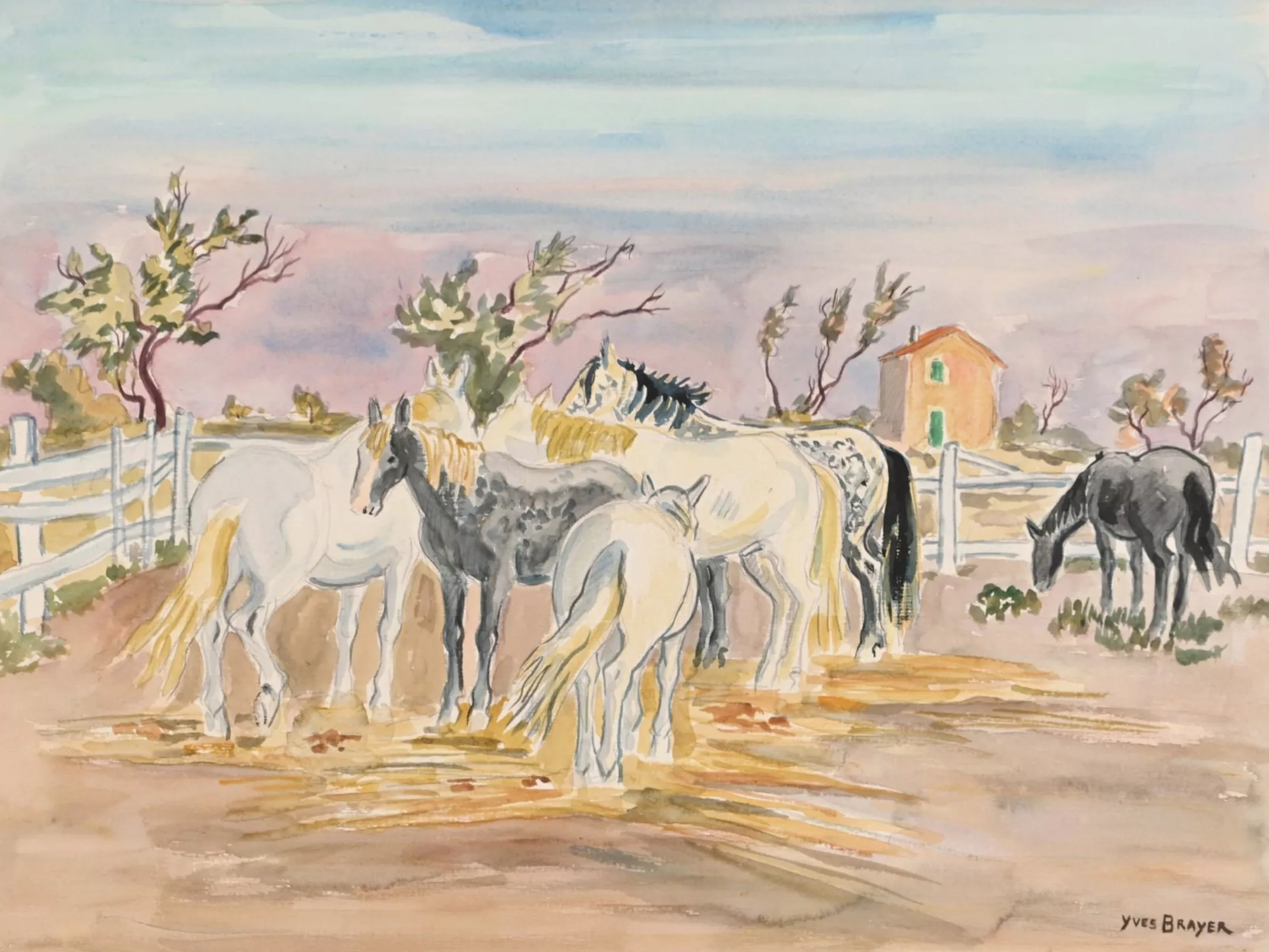 Yves Brayer, dessin