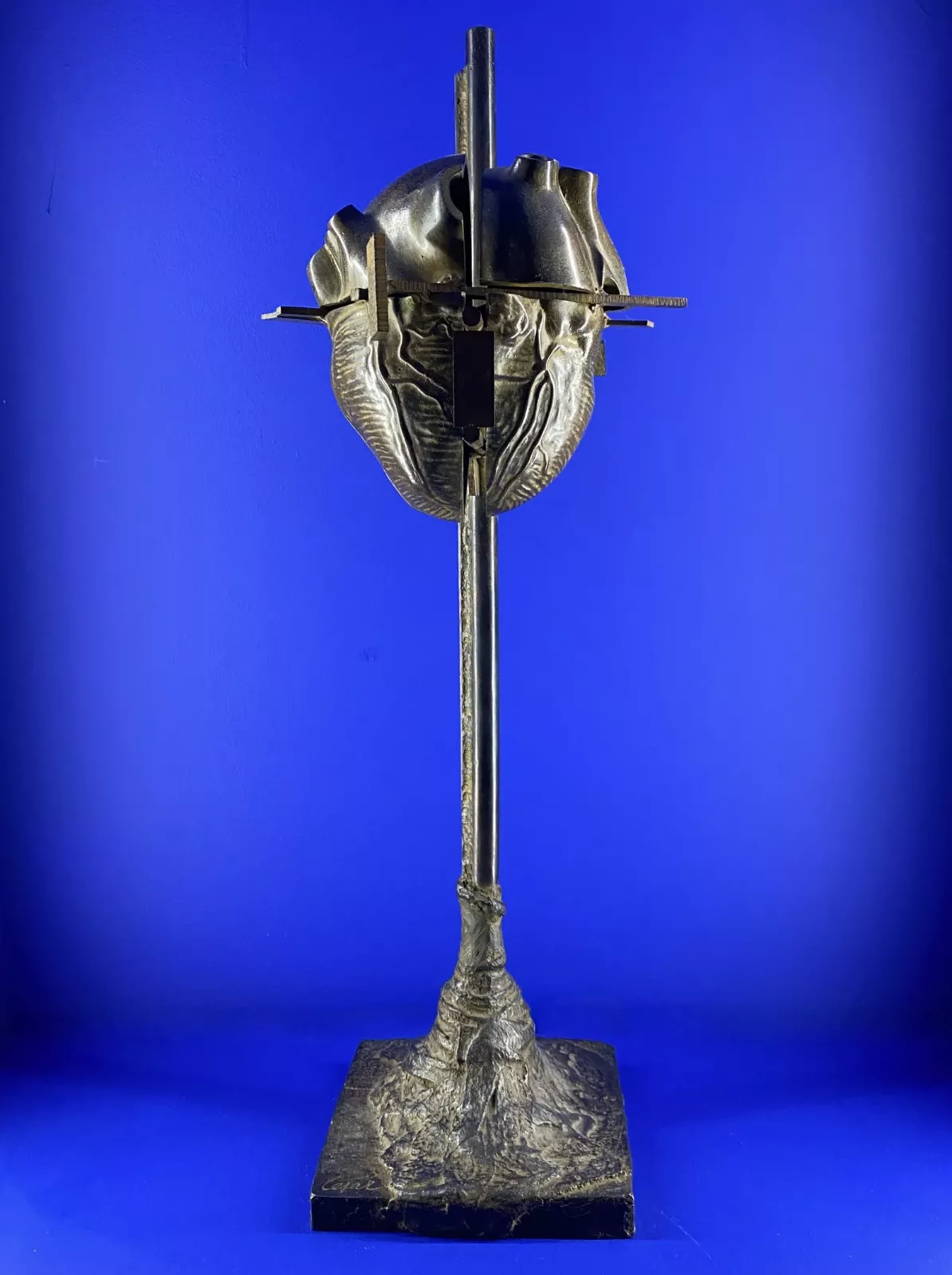 C&eacute;sar, coeur &eacute;clat&eacute; en bronze