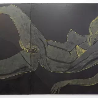 Vanessa Beecroft, huile sur toile