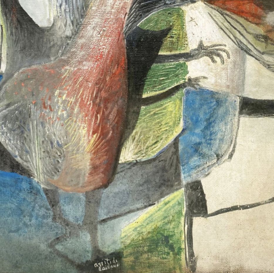 Aristide Caillaud, huile sur toile