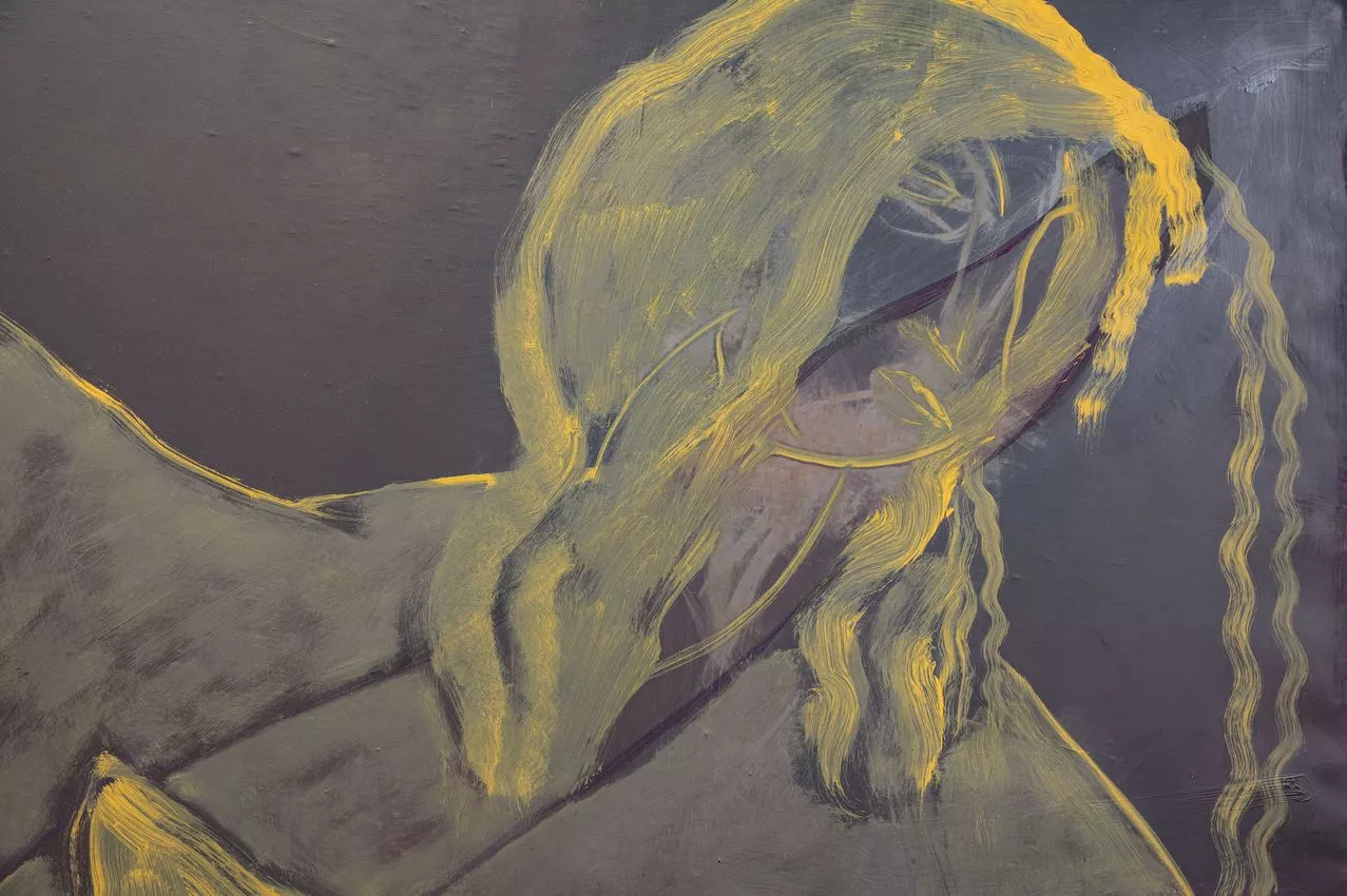Vanessa Beecroft, huile sur toile
