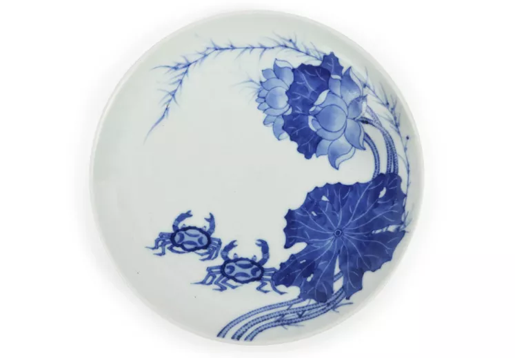Vietnam, assiette en porcelaine de Hue, XIX&egrave;me