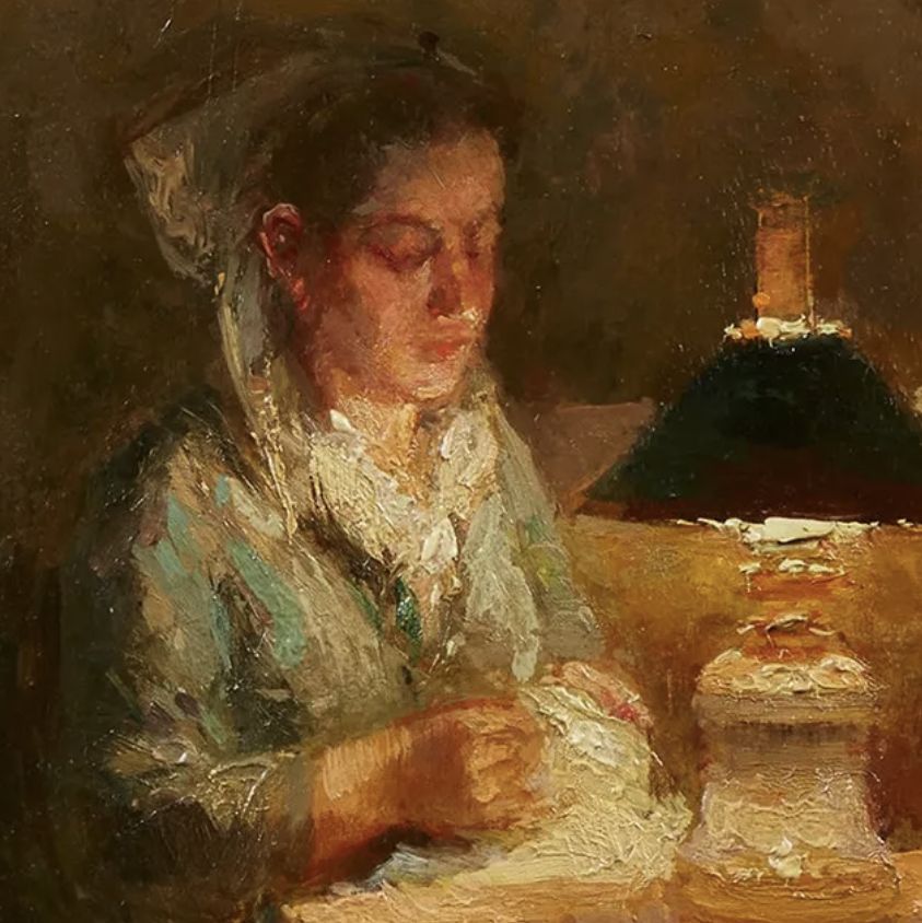 Édouard Cortès, huile sur toile