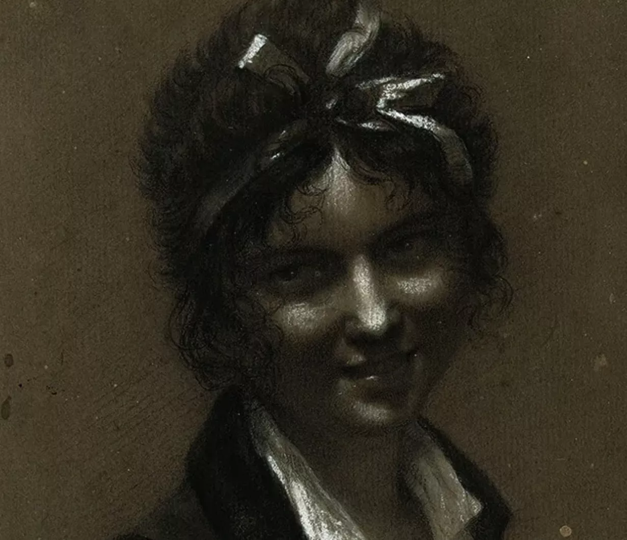 D'apr&egrave;s Pierre-Paul Prud'hon, Portrait de Constance Mayer, encre