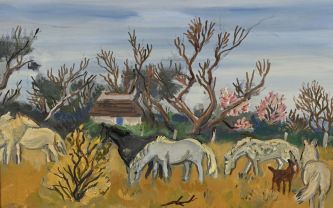 Yves Brayer, huile sur toile