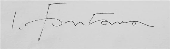 Signature de Lucio Fontana