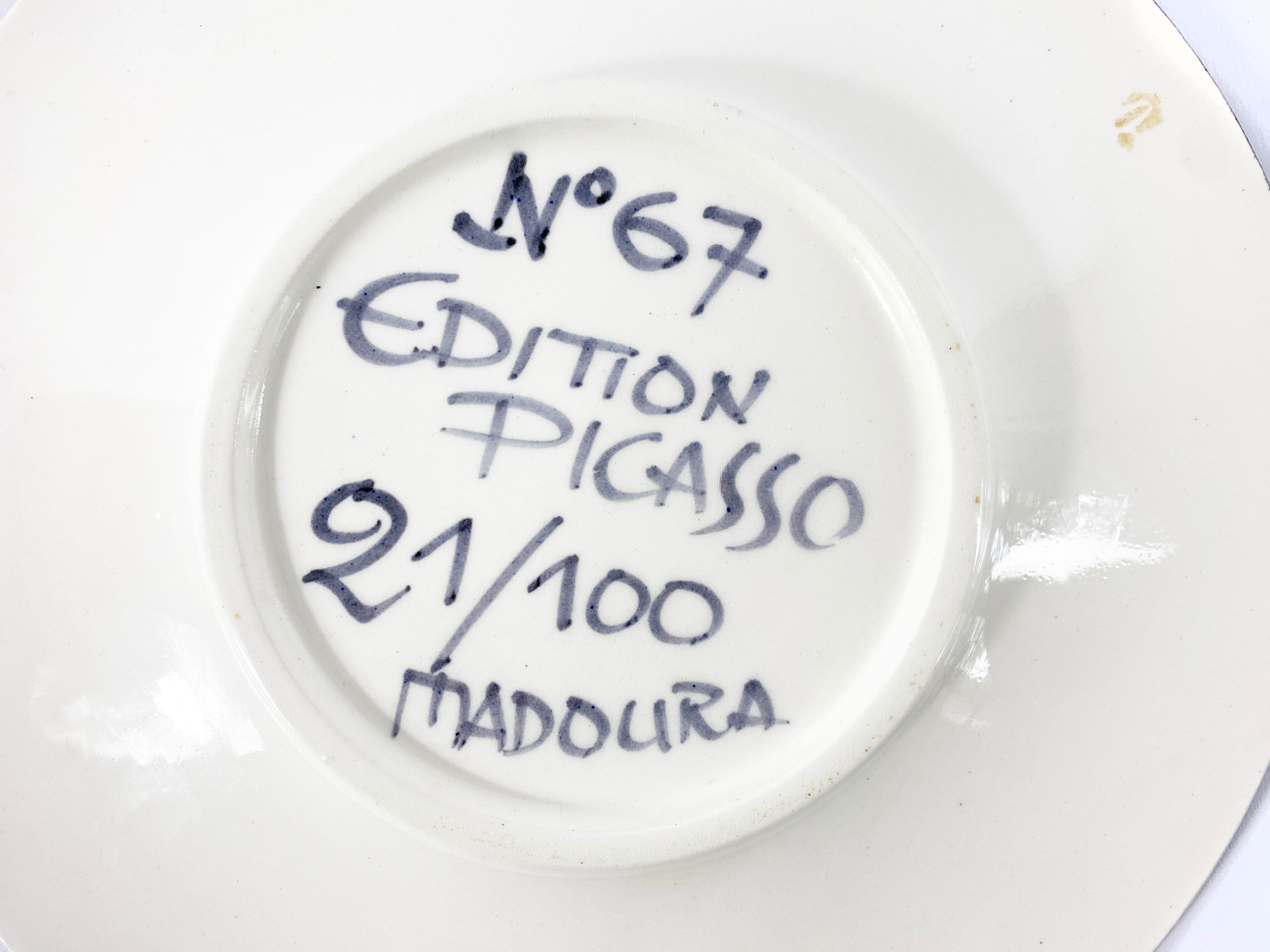 Signature des oeuvres Picasso x Madoura