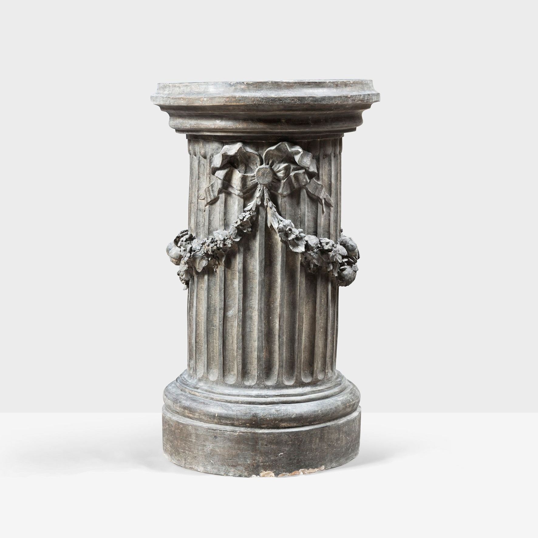 Colonne en terre cuite d'époque Louis XVI, XVIIIème siècle