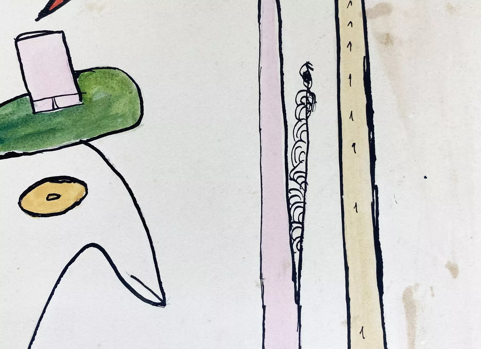 Chaissac Gouache Sur Papier Detail