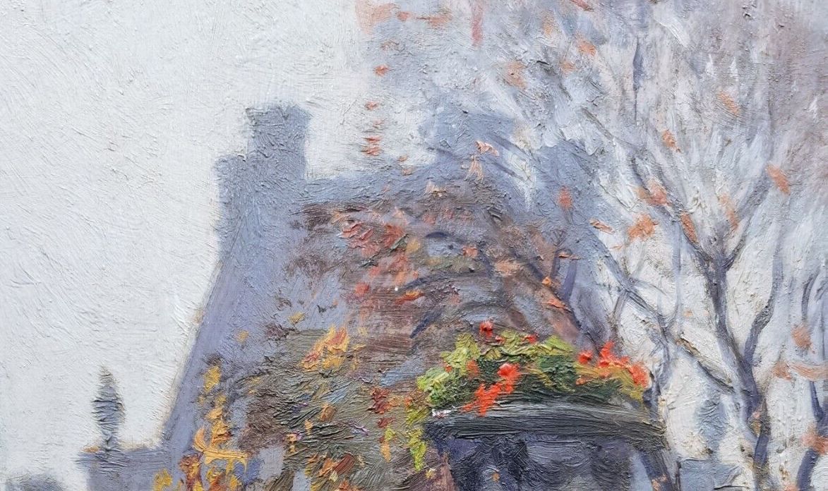 Edmond Yarz, huile sur toile