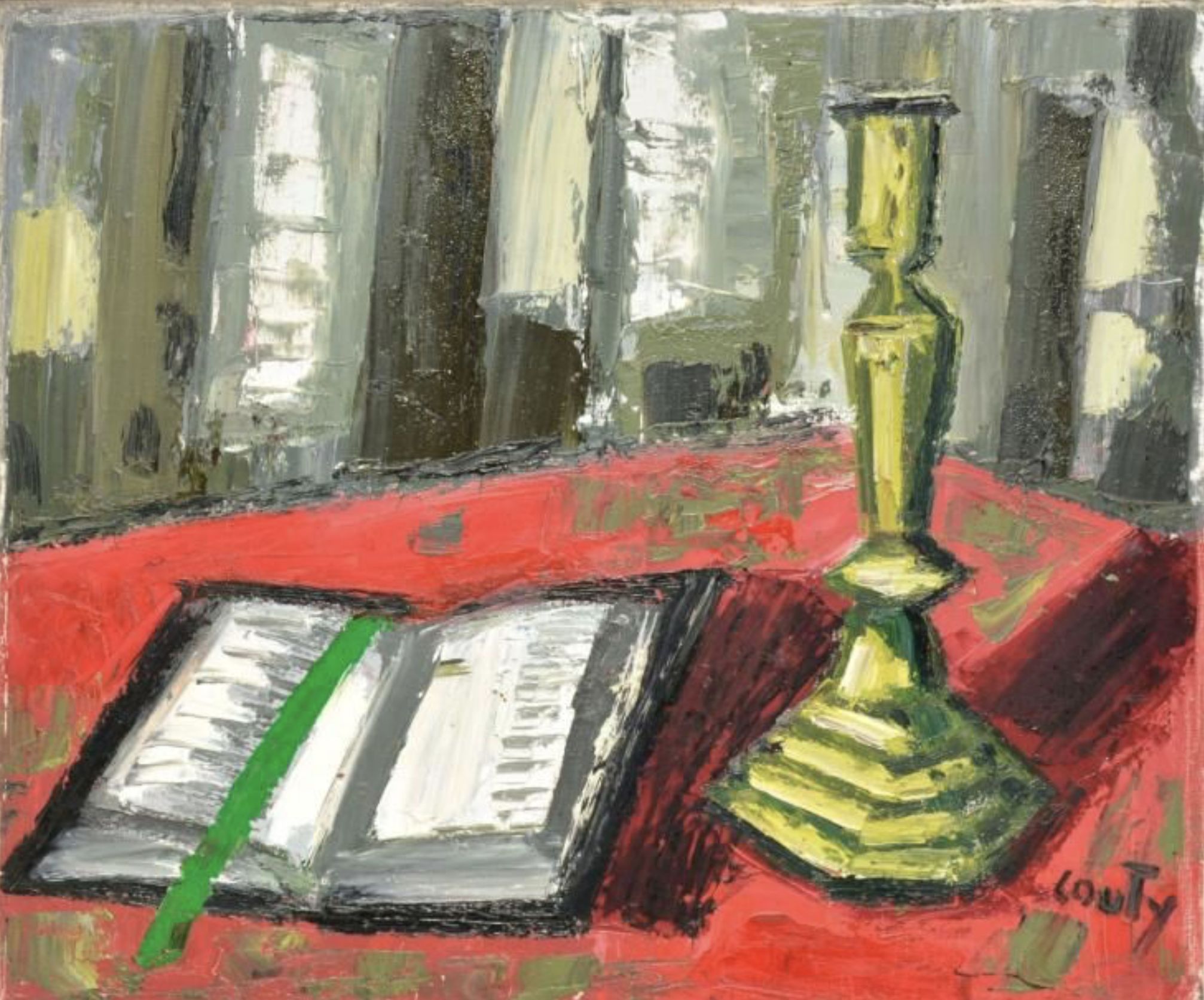 Bougeoir Et Livre 1960 Couty