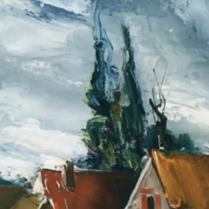 Maurice Vlaminck, aquarelle (d&eacute;tail)