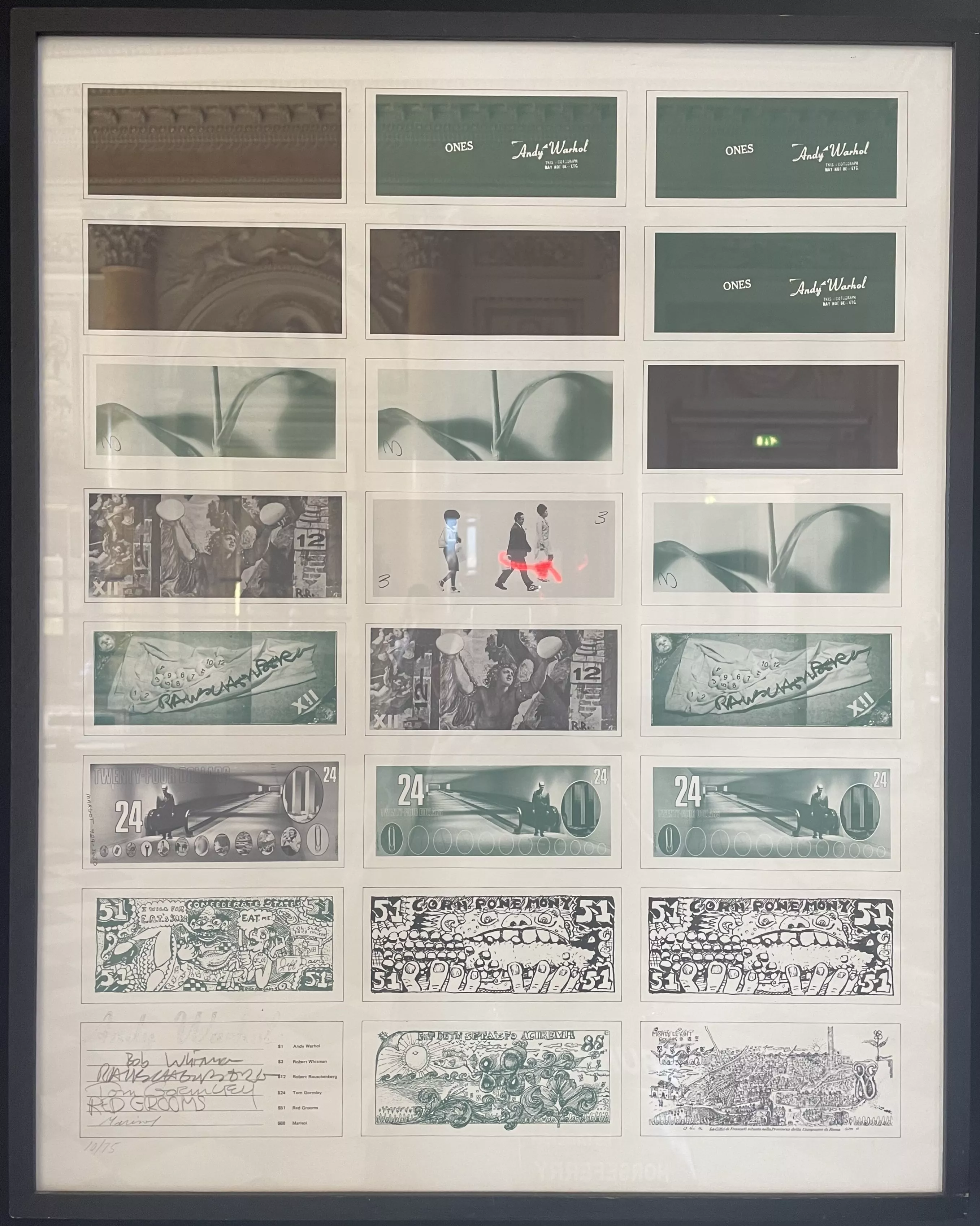 Warhol, s&eacute;rigraphie de billets