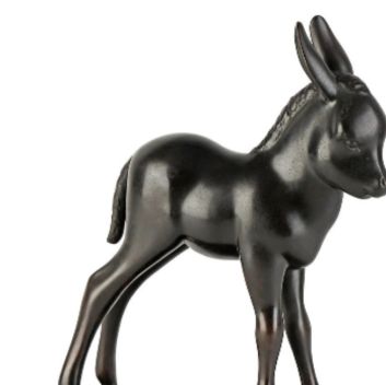 Armand PETERSEN (1891-1969) Ânon d'Afrique, modèle 1929 Bronze sur socle de marbre veiné conçu par l’artiste