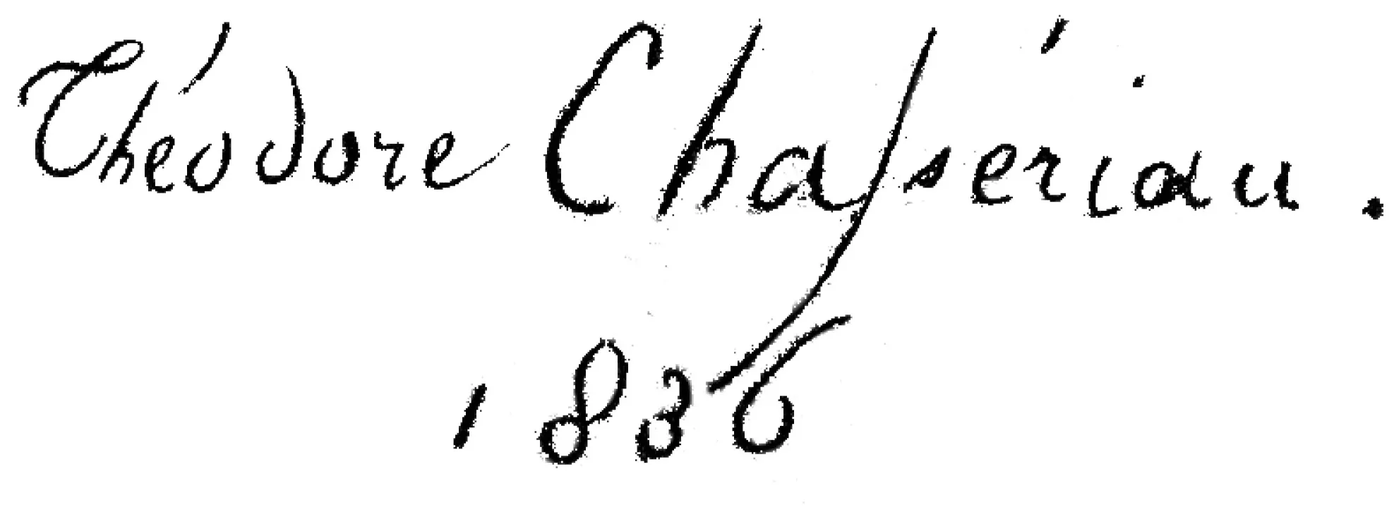 Signature de Th&eacute;odore Chass&eacute;riau