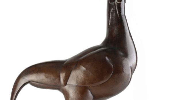 Gaston-Etienne LE BOURGEOIS (1880-1956) « Coq de combat ».