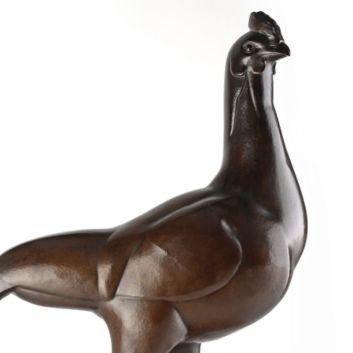 Gaston-Etienne LE BOURGEOIS (1880-1956) « Coq de combat ».