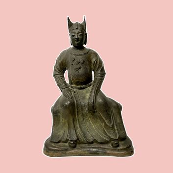 Statuette Dynastie Ming Fonte de fer