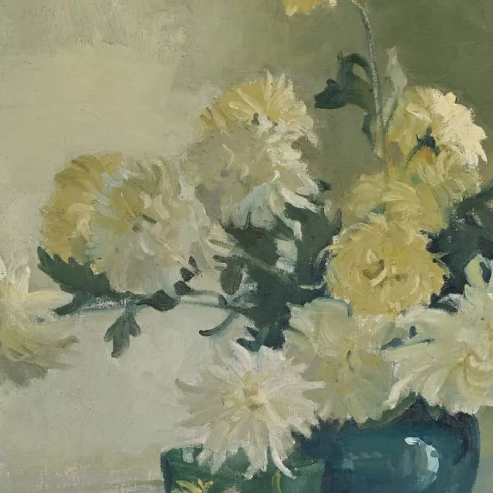 Luong Xuan Nhi, peinture sur soie, d&eacute;tail