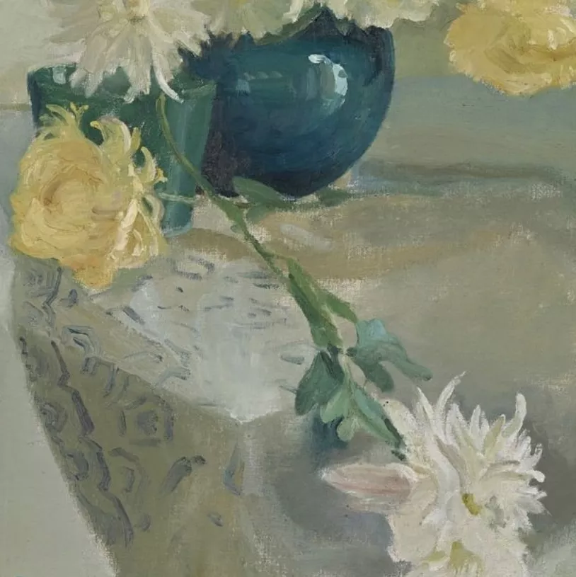 Luong Xuan Nhi, peinture sur soie, d&eacute;tail