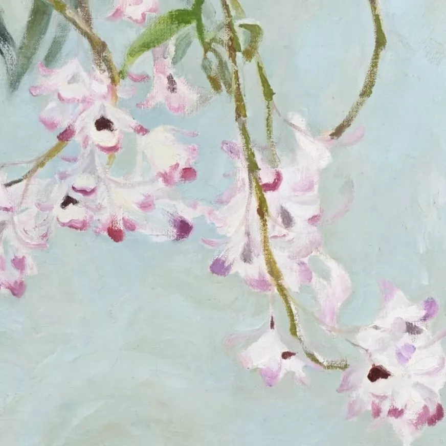 Luong Xuan Nhi, peinture sur soie, d&eacute;tail
