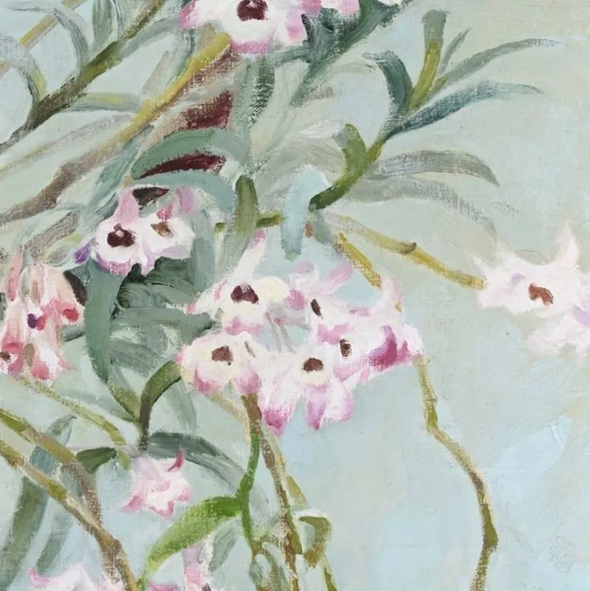 Luong Xuan Nhi, peinture sur soie, d&eacute;tail