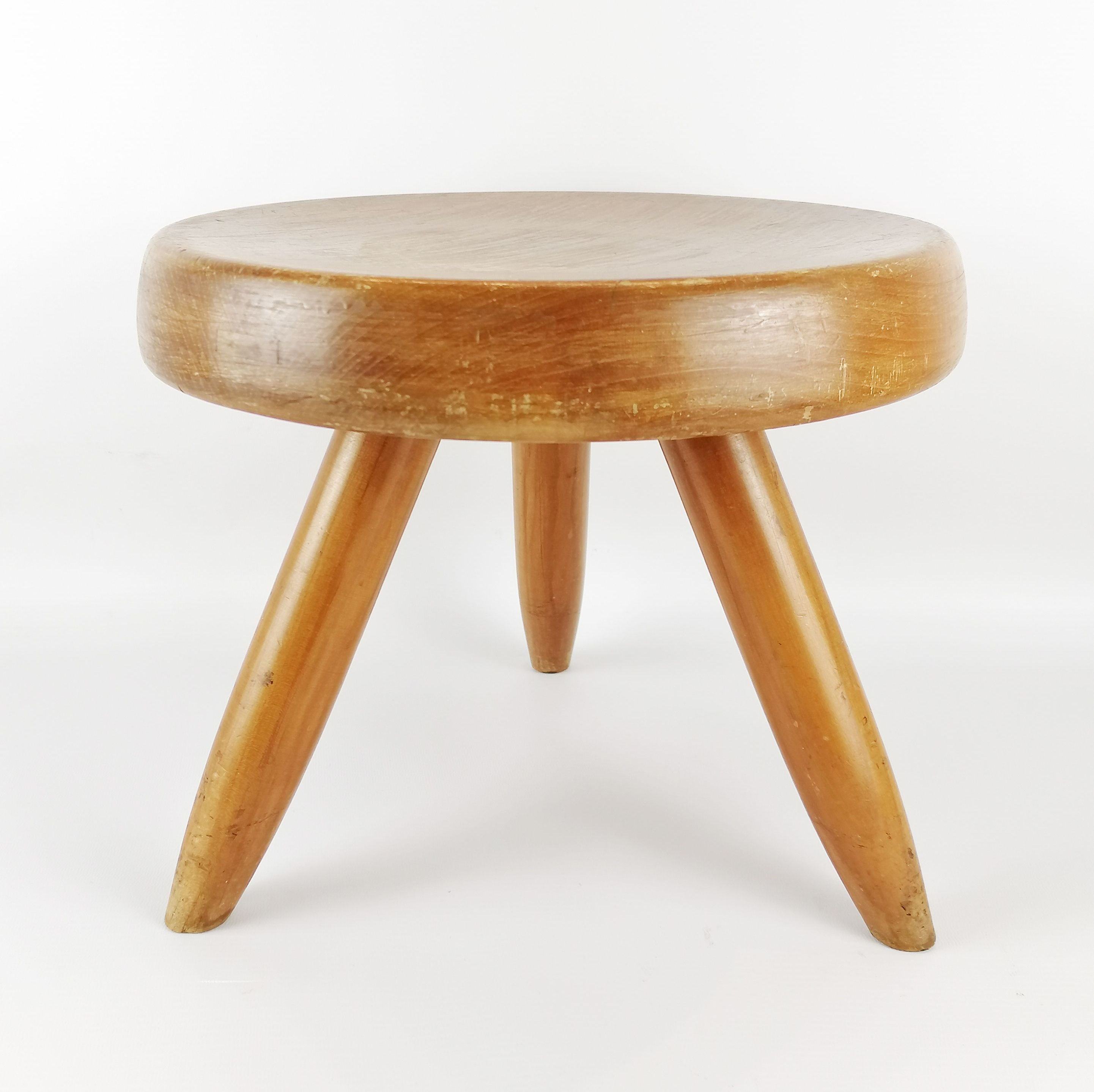 Tabouret Berger en bois blond