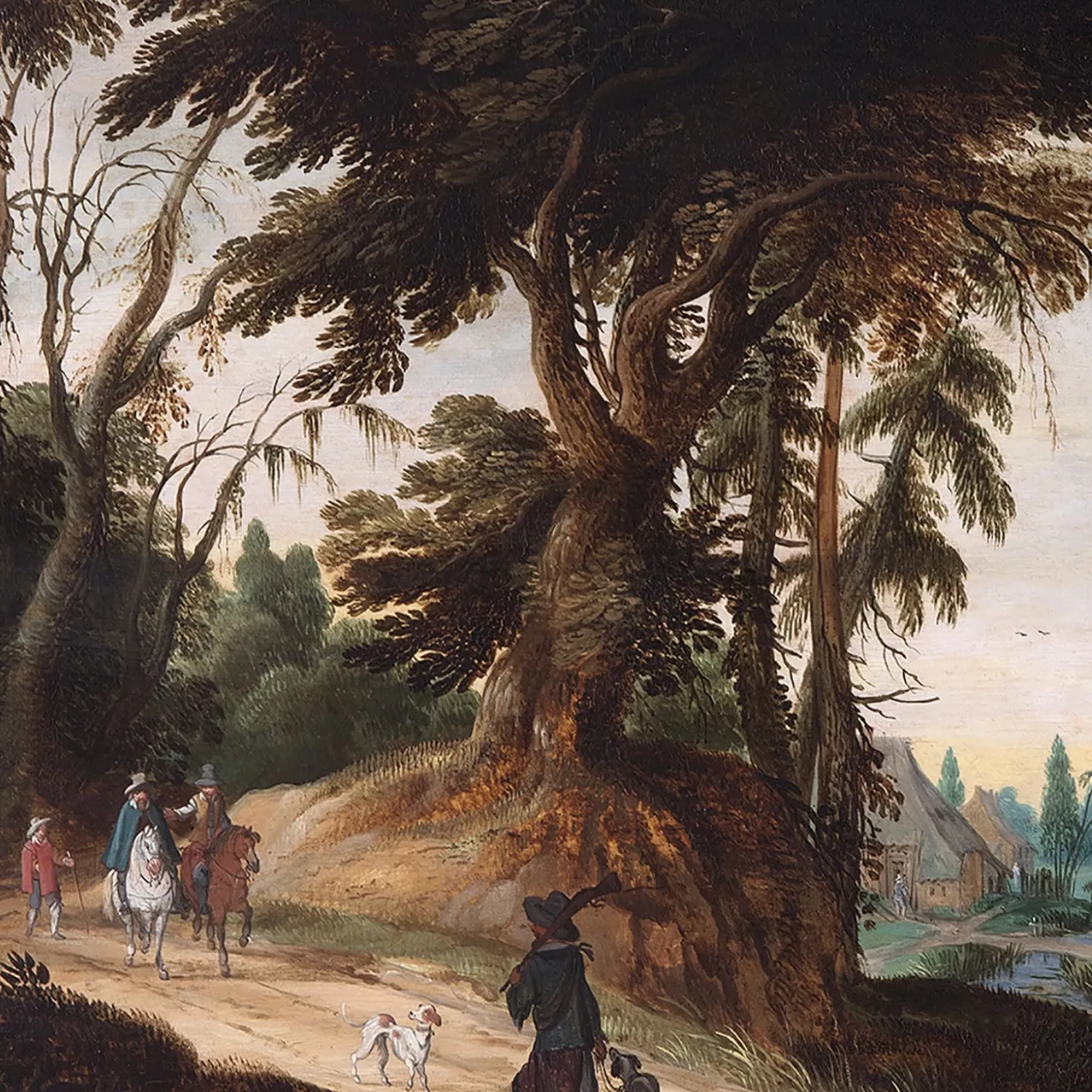 Attribu&eacute; &agrave; Jacques Fouquier, huile sur panneau