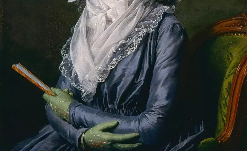 Labille Guiard, huile sur toile, d&eacute;tail