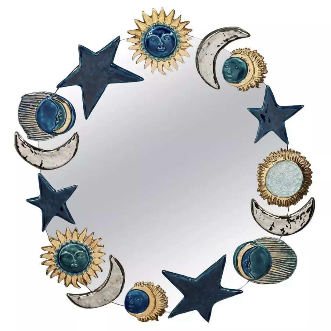 Mith&eacute; Espelt, miroir en verre et c&eacute;ramique