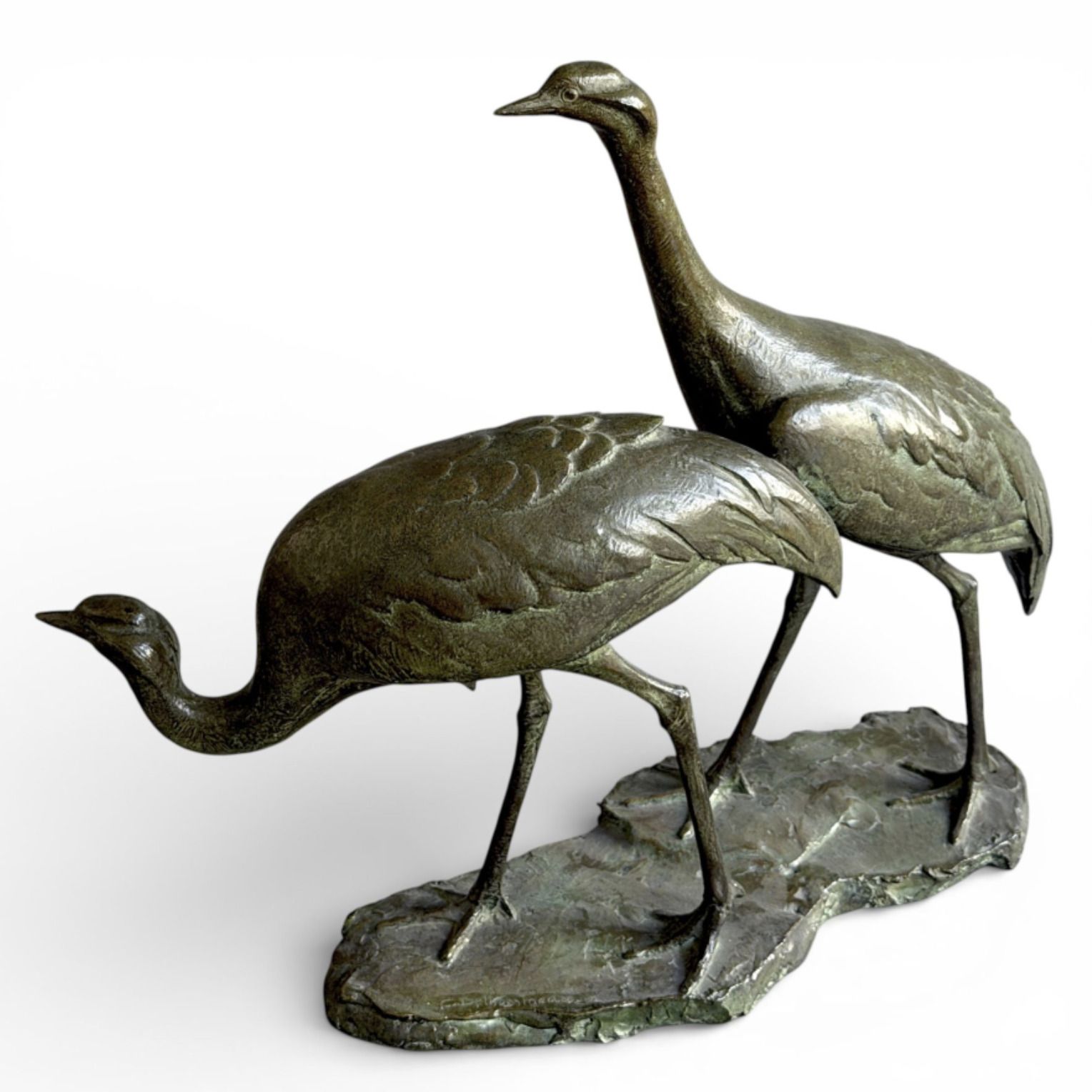 Charles Delhommeau, bronze &agrave; patine verte