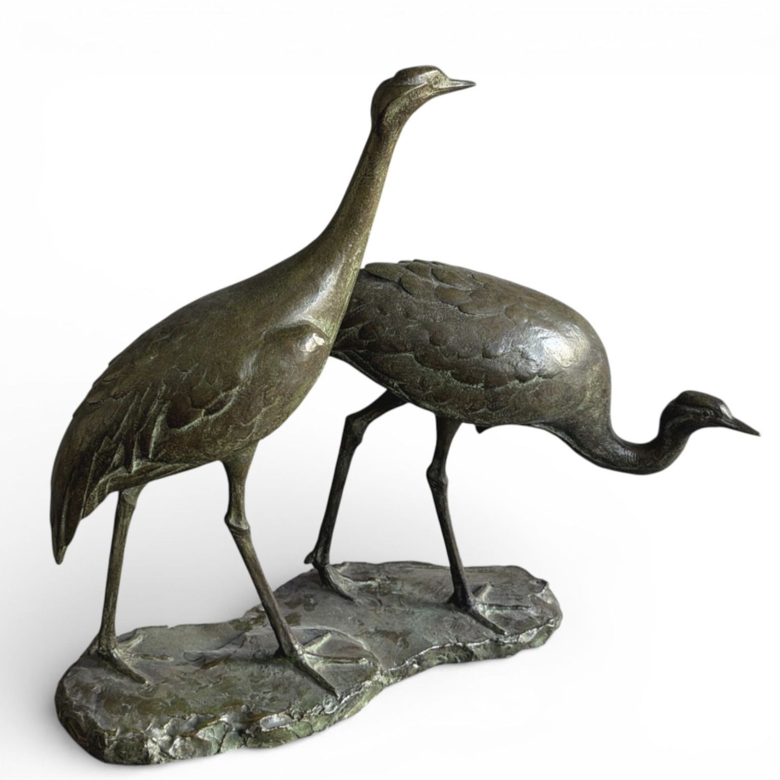 Charles Delhommeau, bronze &agrave; patine verte