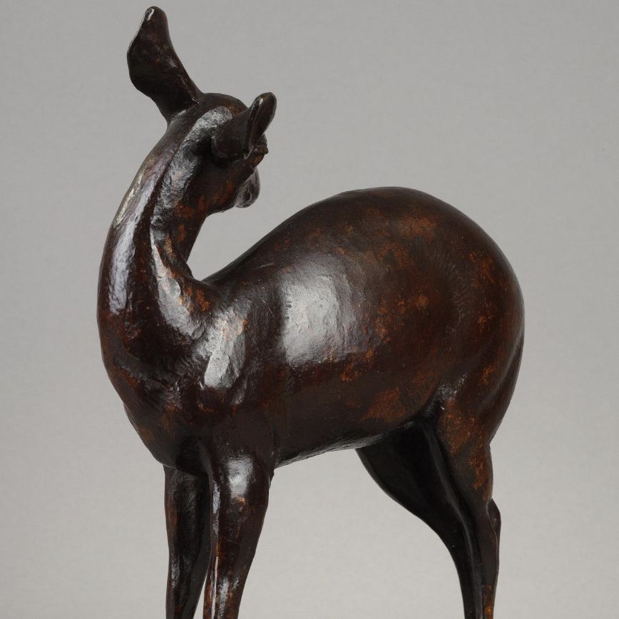 Charles Delhommeau, bronze &agrave; patine brune