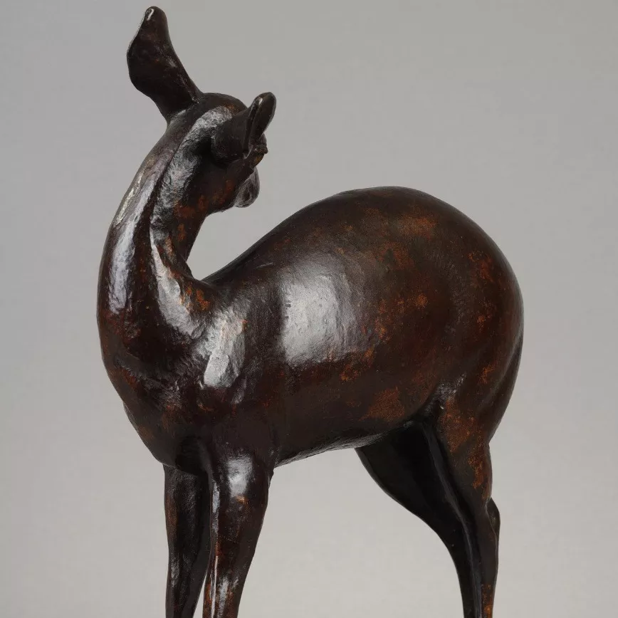 Charles Delhommeau, bronze &agrave; patine brune