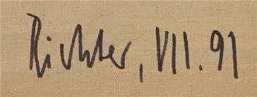 Signature de Gerhard Richter