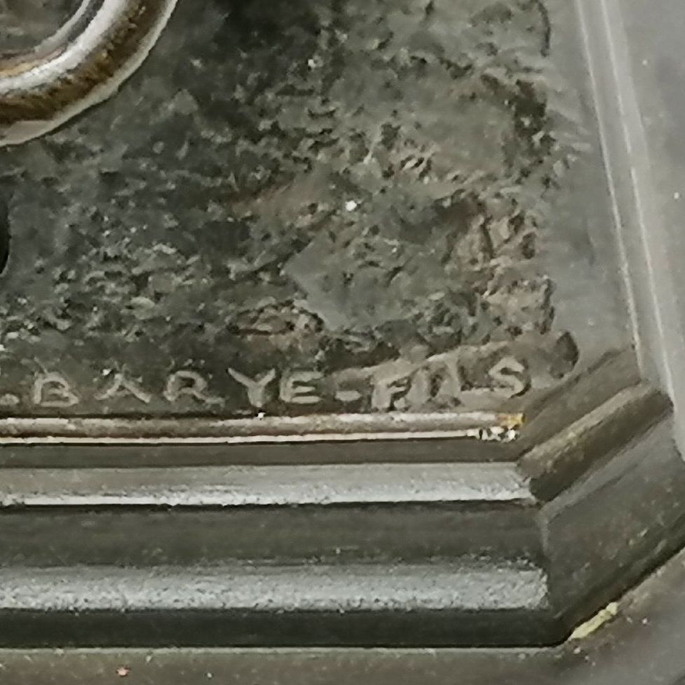 Signature des héritiers de Barye